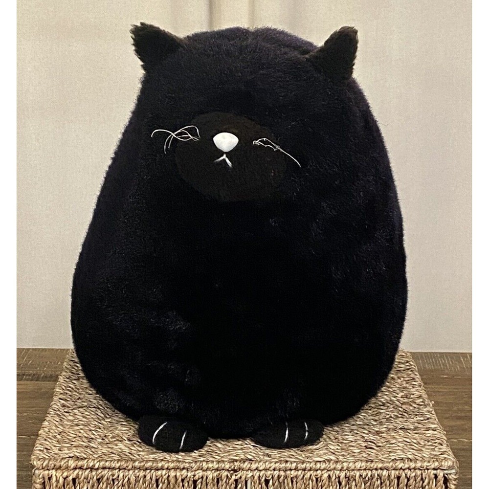 VTG Dakin Fat Cat Large Black Tuxedo Plush Japan 1980 15" RARE READ